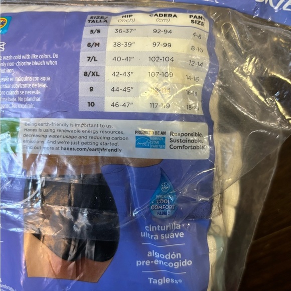 Hanes Tagless Briefs Pack - White and Blue - Picture 3 of 3